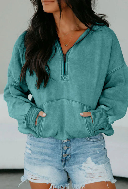 Aqua Quarter zip