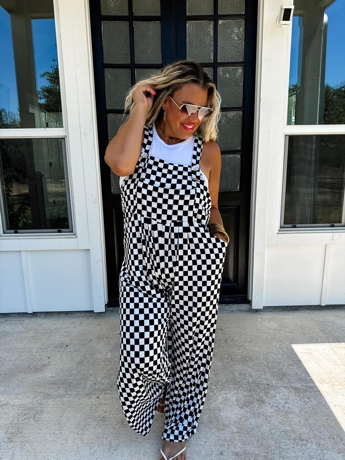 Checkered jumpsuit