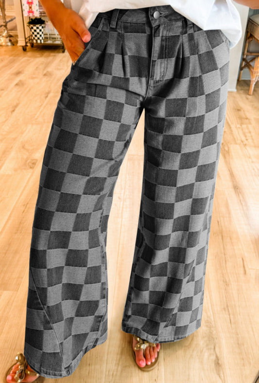 Checker jeans