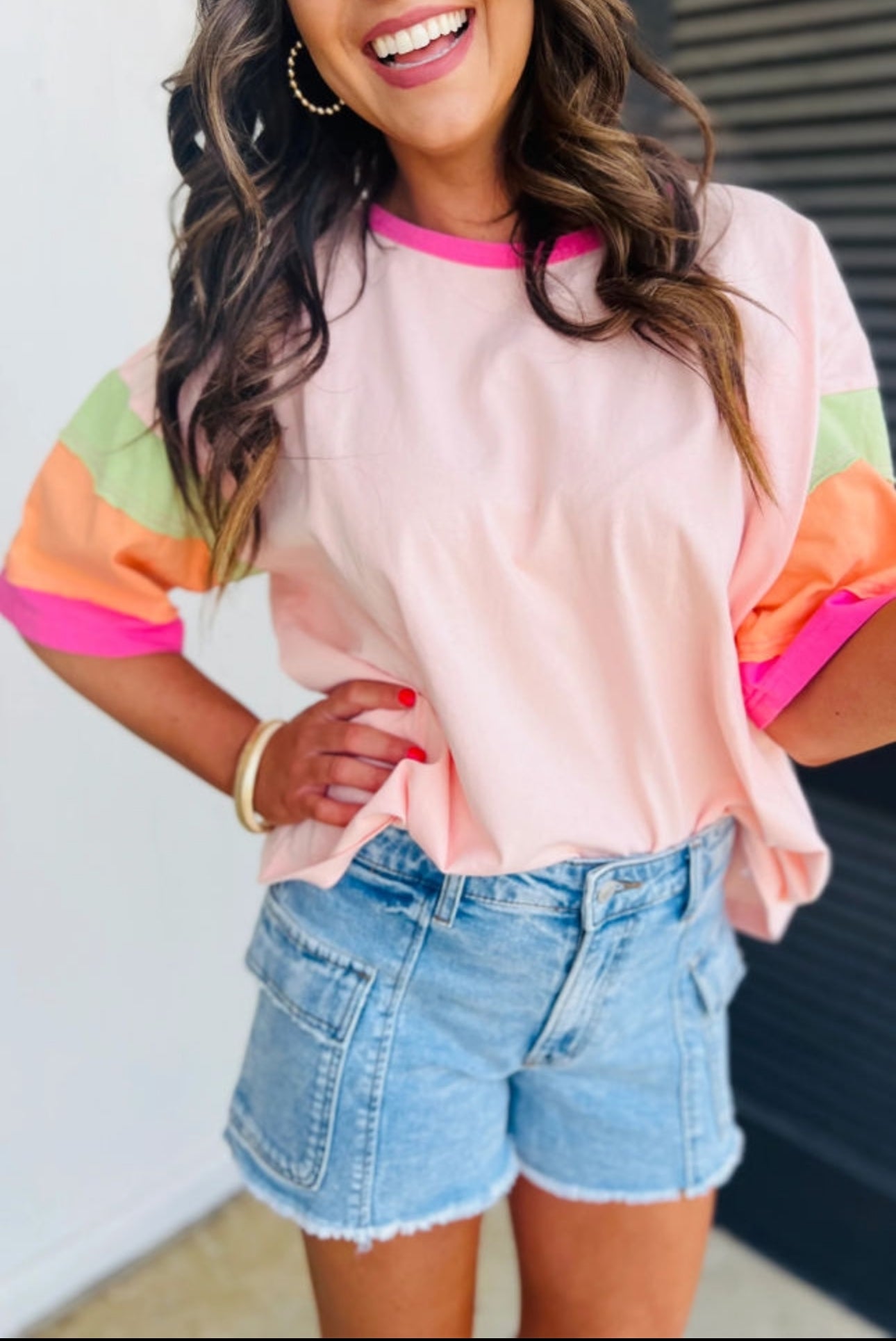 Pink colorful tee