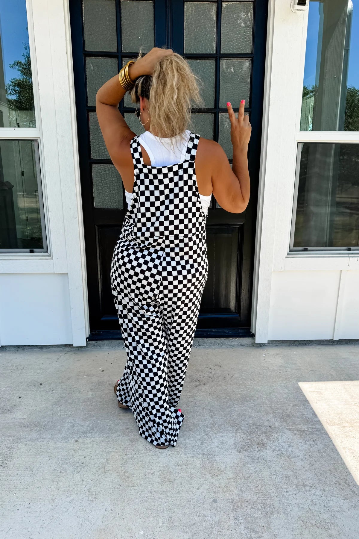 Checkered jumpsuit